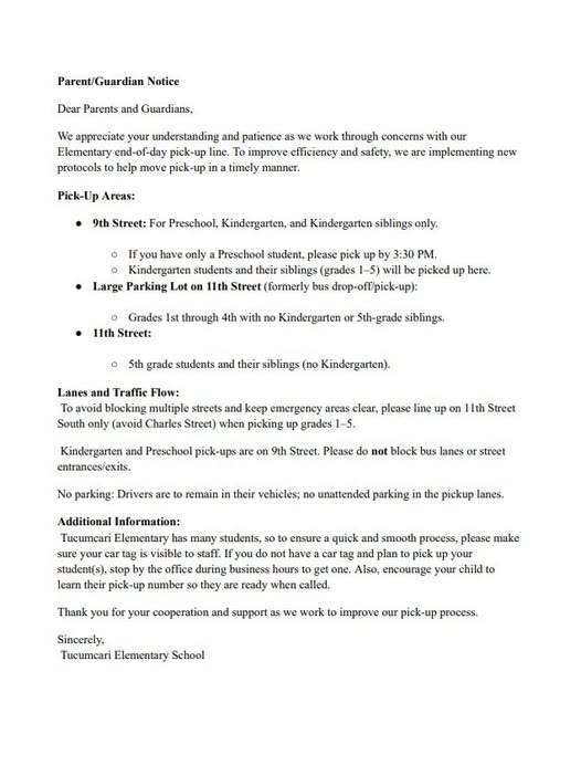 TES Announcement