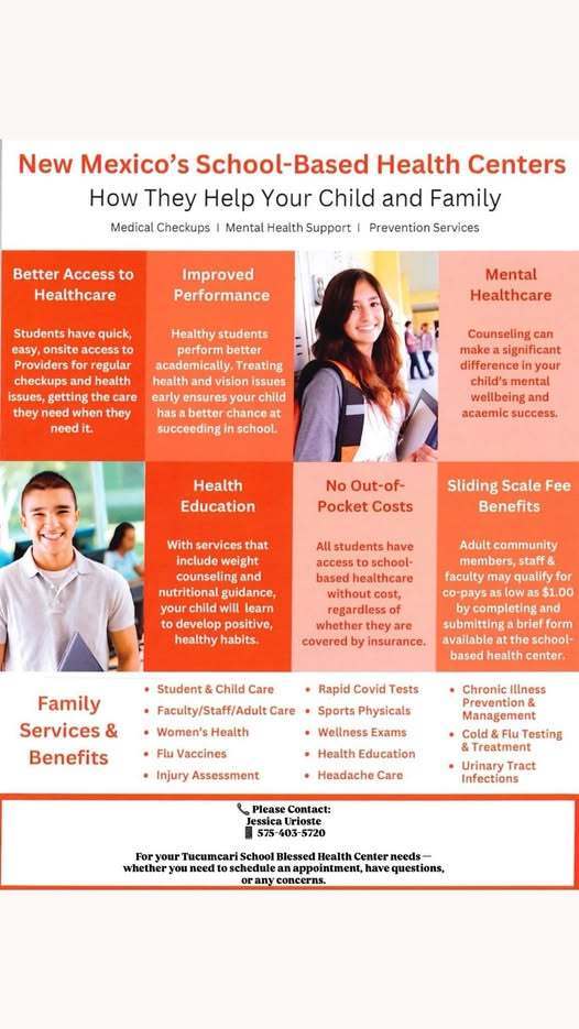 NM School-based health center flyer