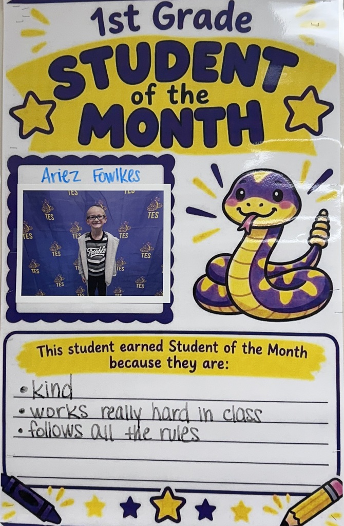 Sept. 1st grade student of the month