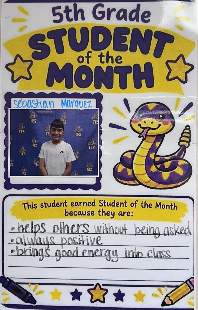TES September  Students of the Month