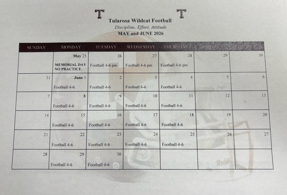 May/June Calendar