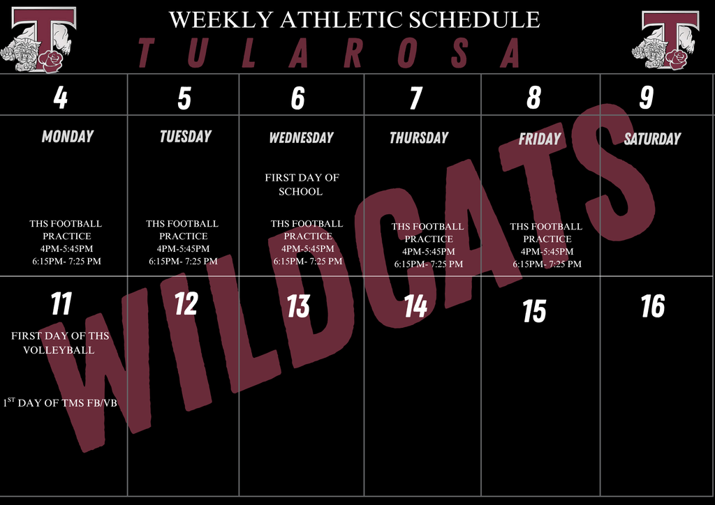 Weekly Schedule