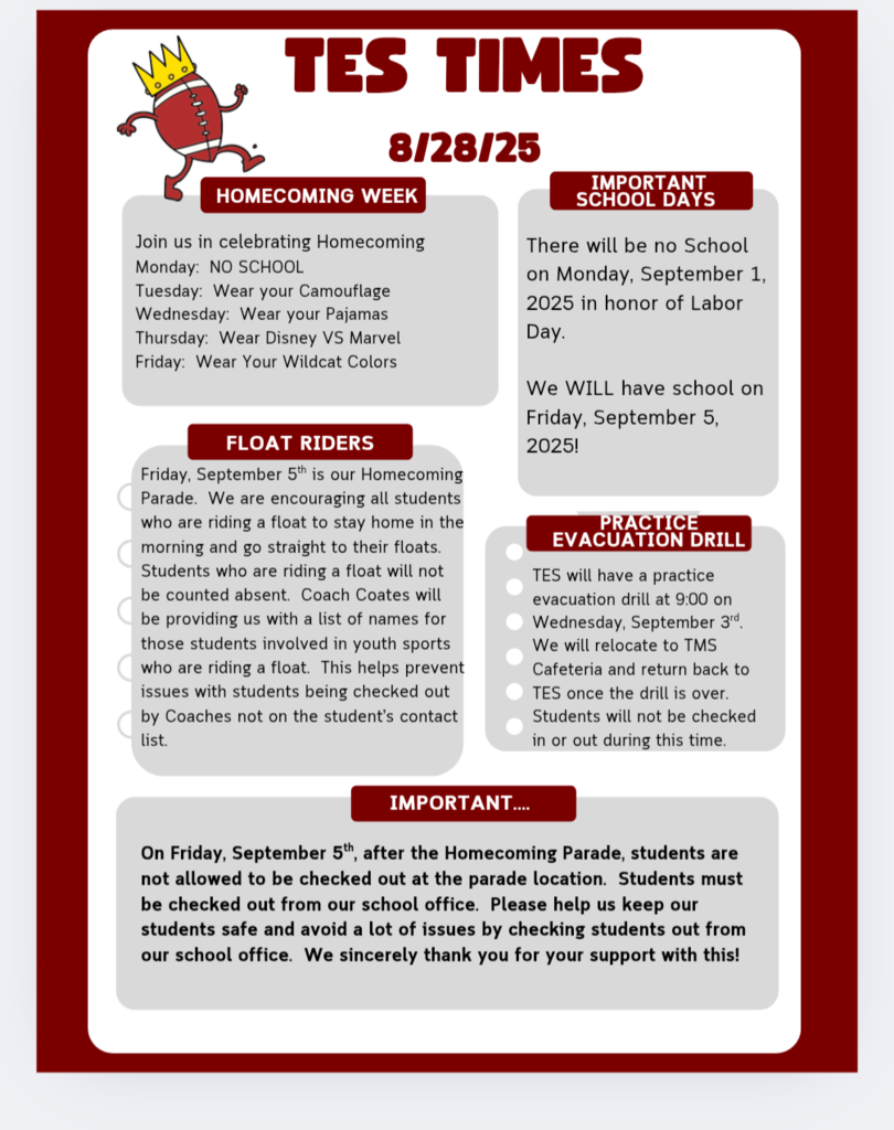 TES Times  Newletter for Parents