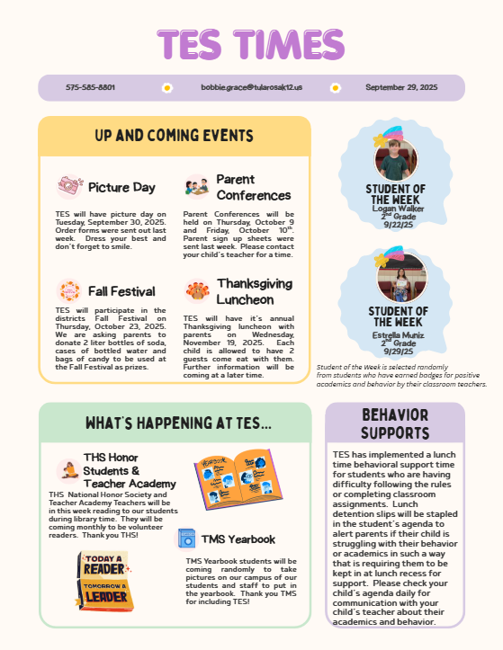 TES Parent Newsletter