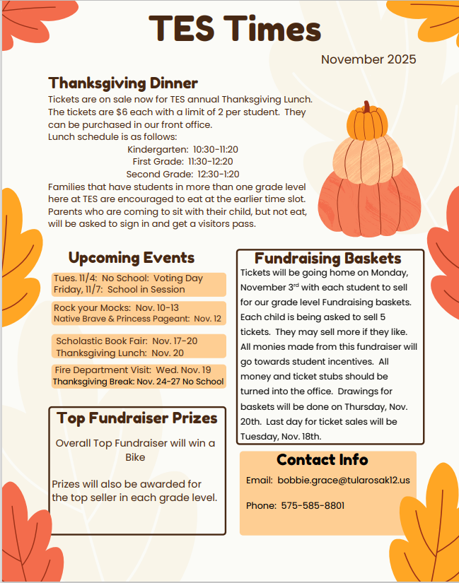 TES November Newsletter