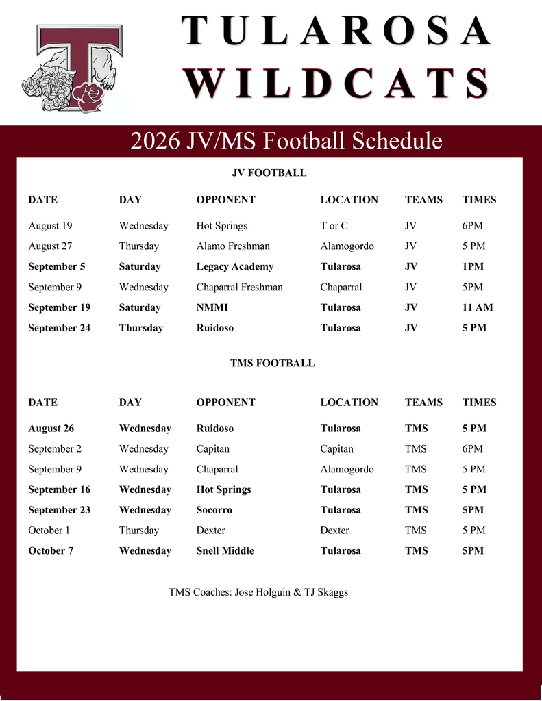 Schedule