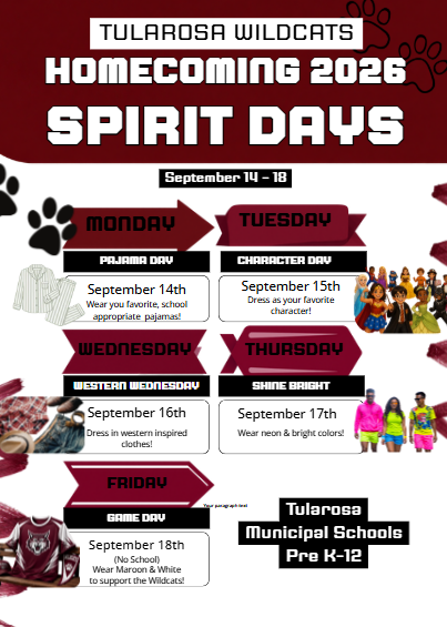 Homecoming Dress Up Days