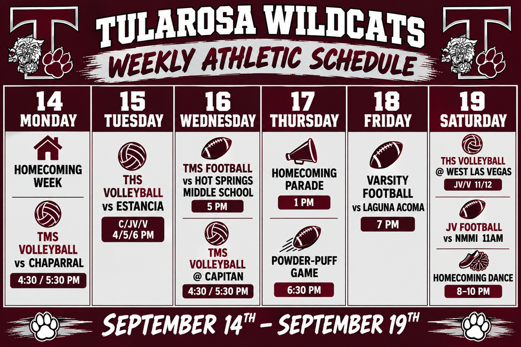 weekly schedule 