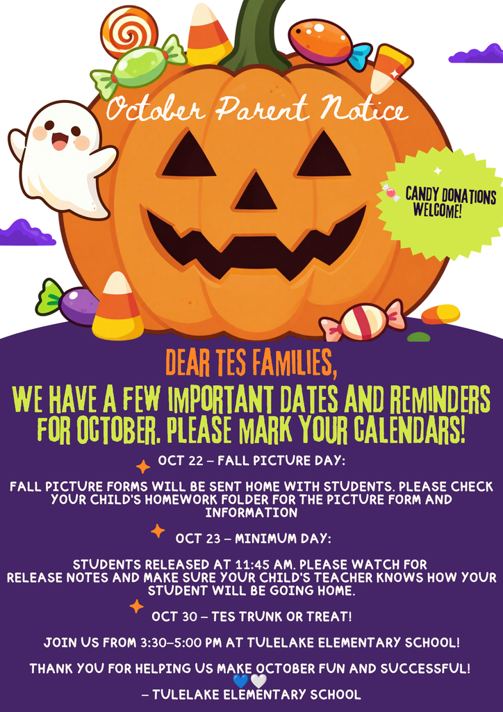 Oct. Dates to Remember