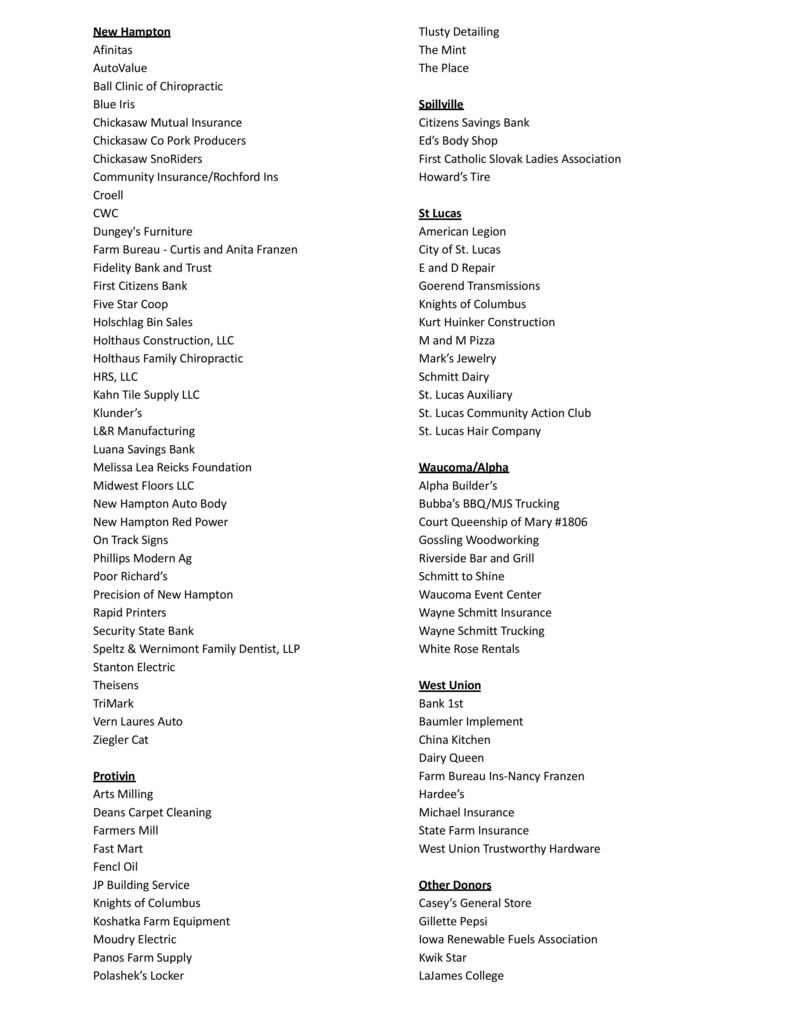 prom donations