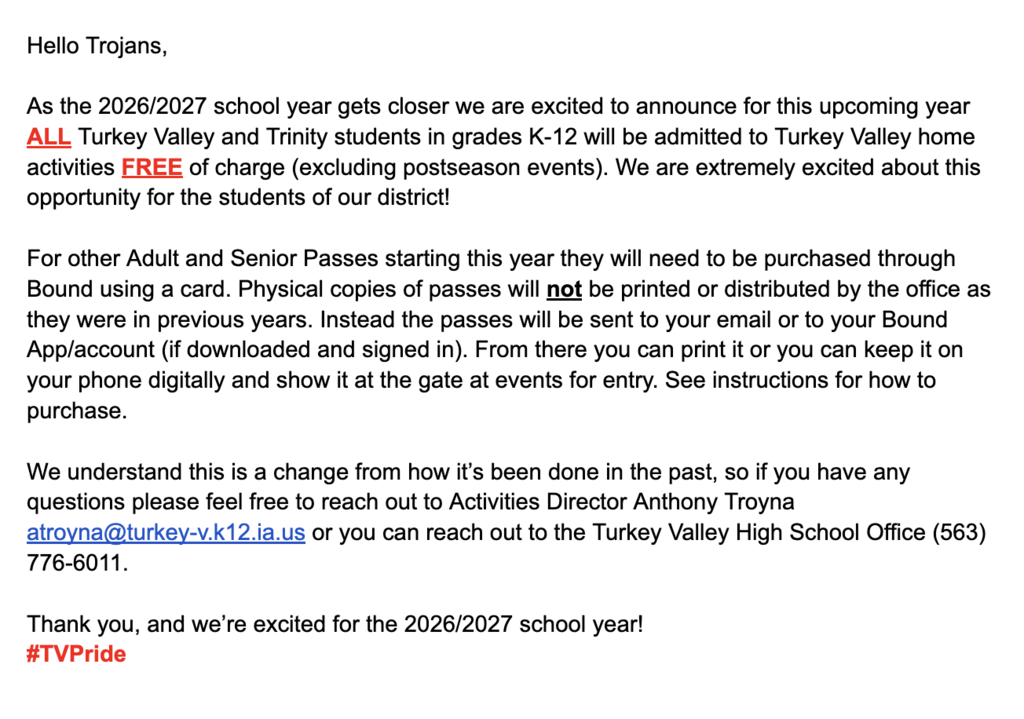 Pass Letter