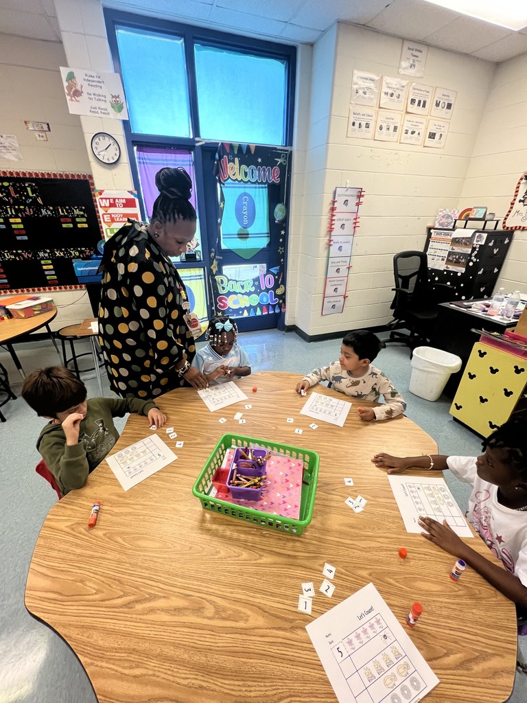 students with completed classwork, desks