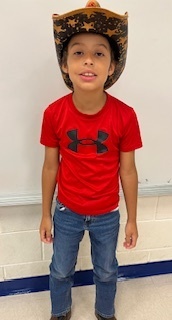 student in western hat