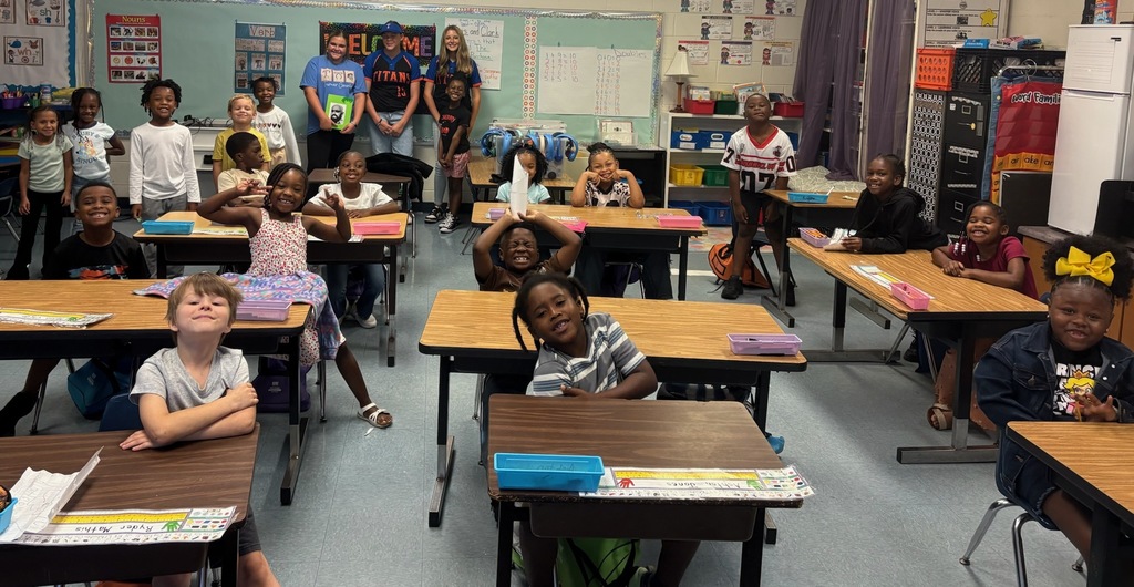 desks, classroom decorations, books, school materials