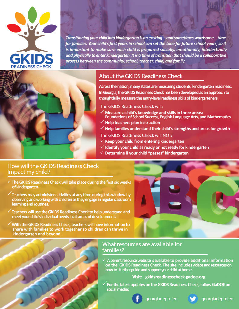 Kindergarten Readiness Flyer