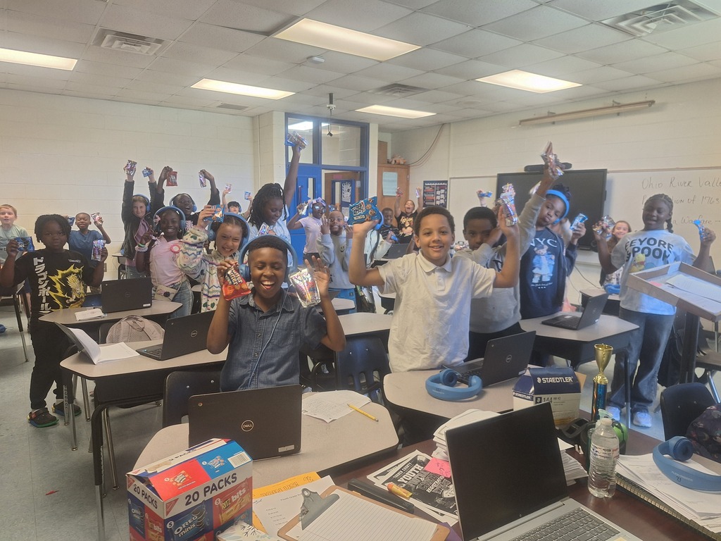students celebrating