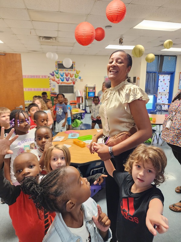 balloons, students