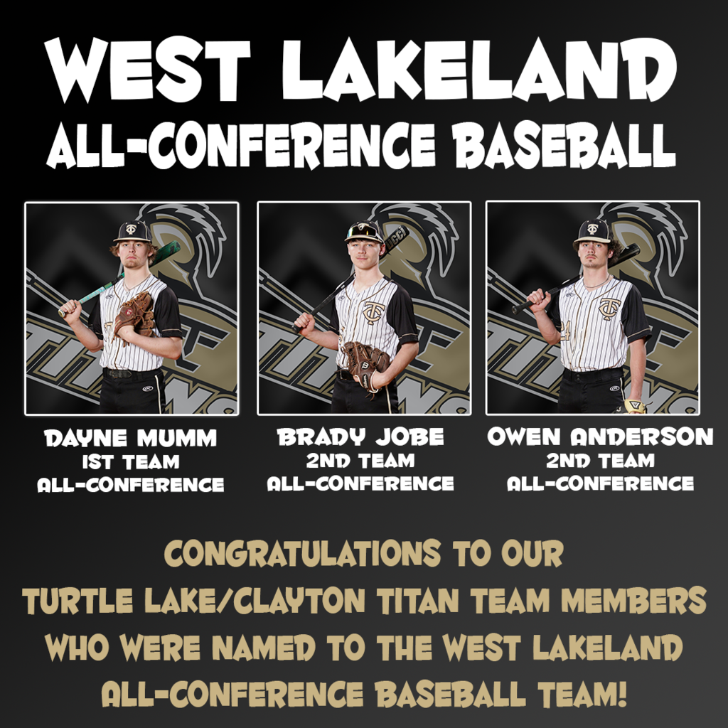 West Lakeland All-Conference Baseball Team Members