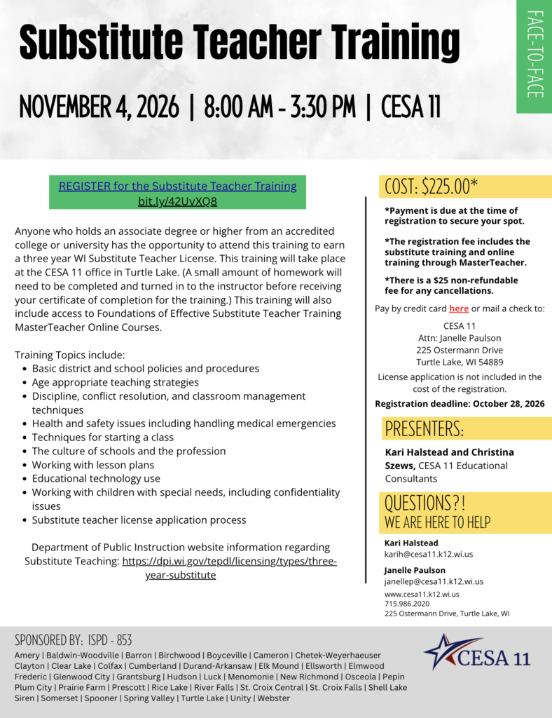 Sub Training Courses at Cesa 11