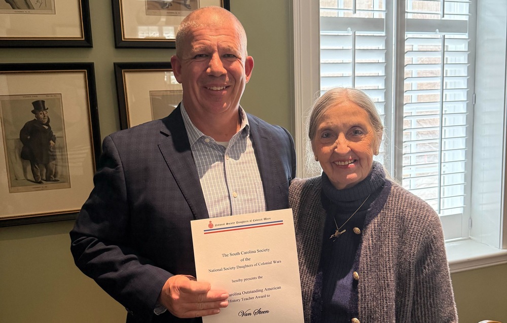 Van Steen with Ms. Aliene Humphries.