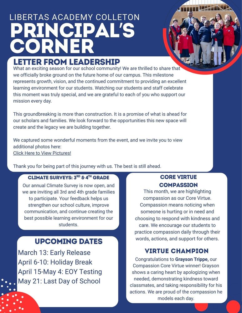 LAC Principal's Corner: February Edition