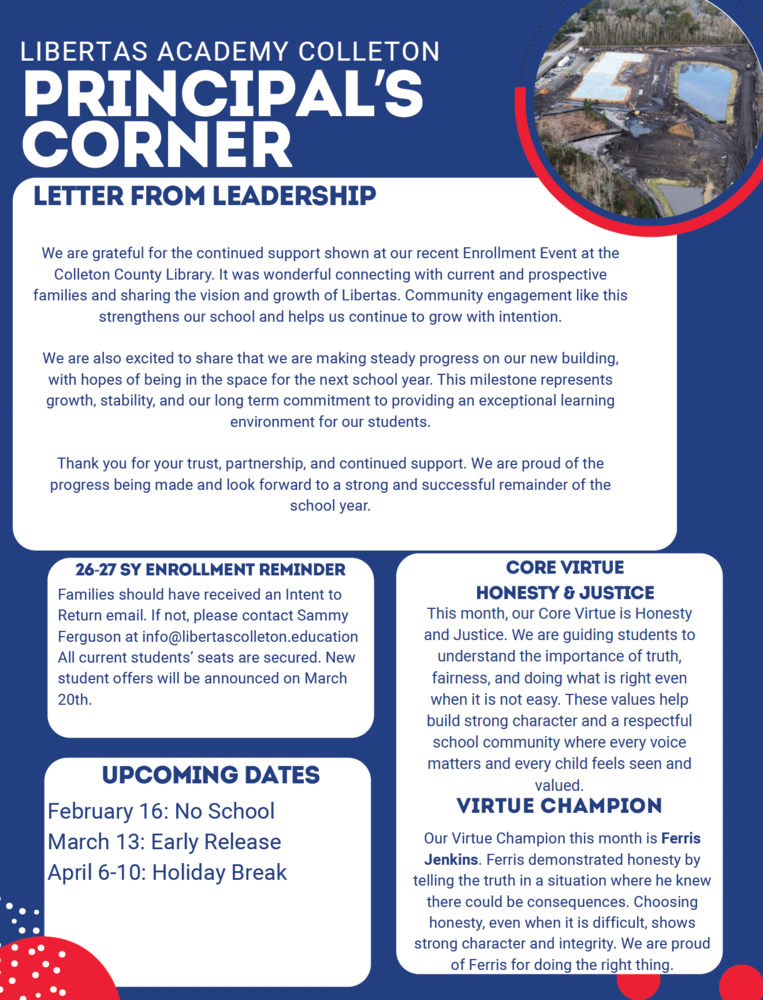 January Principal Corner