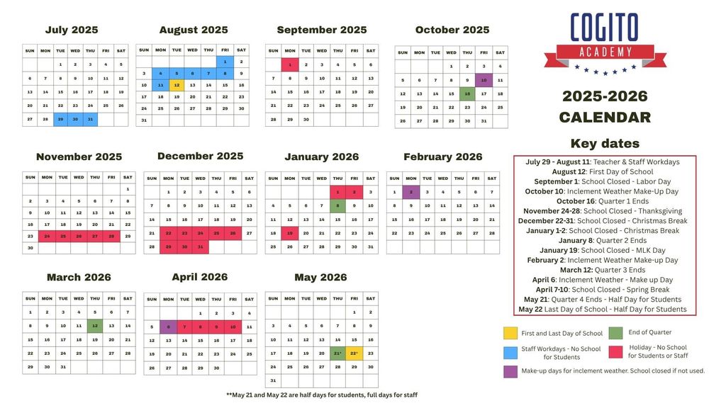 2025-2026 school calendar