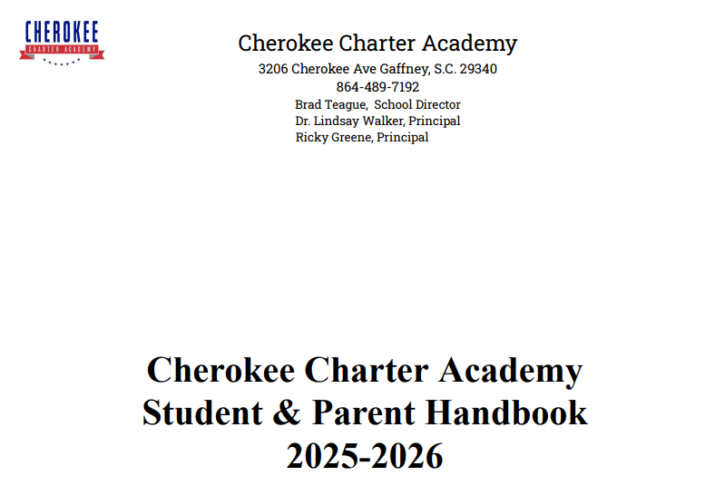 CCA 2025-2026 student and parent handbook 