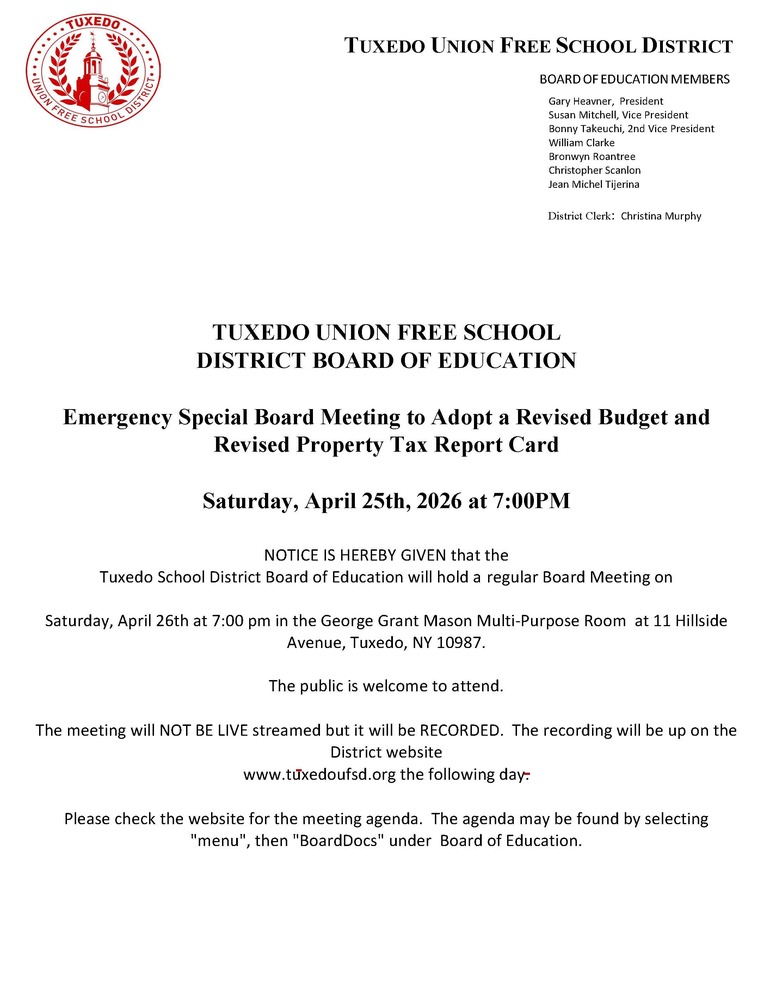 BOE Emergency Special Board Meeting