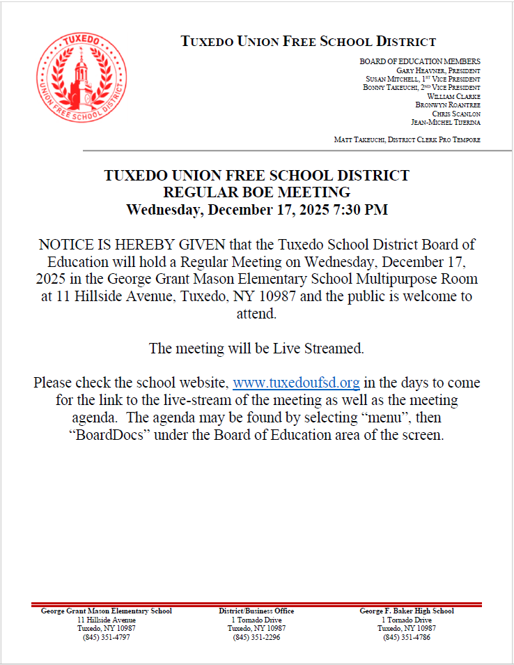 BOE Regular Meeting 12/17/2025