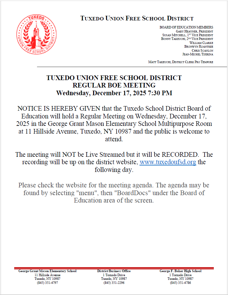 UPDATED BOE Regular Meeting 12/17/2025