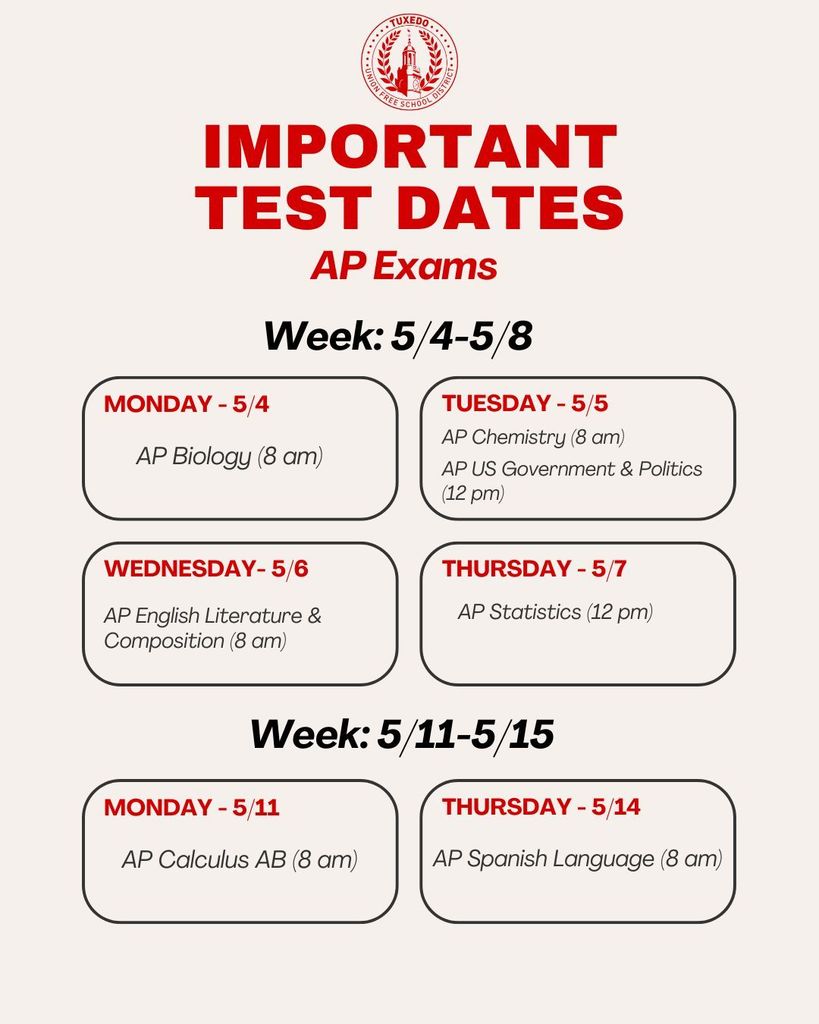 AP Exam Dates