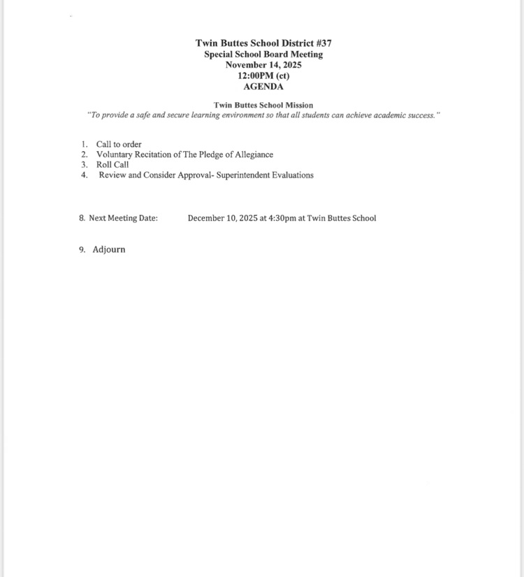 Special Board Meeting