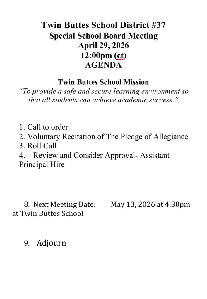 TBSB Special Meeting