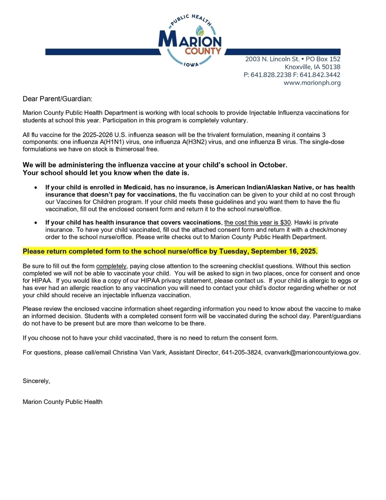 Flu shot information