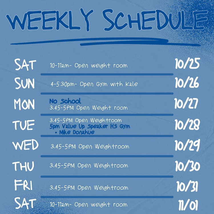 weekly schedule