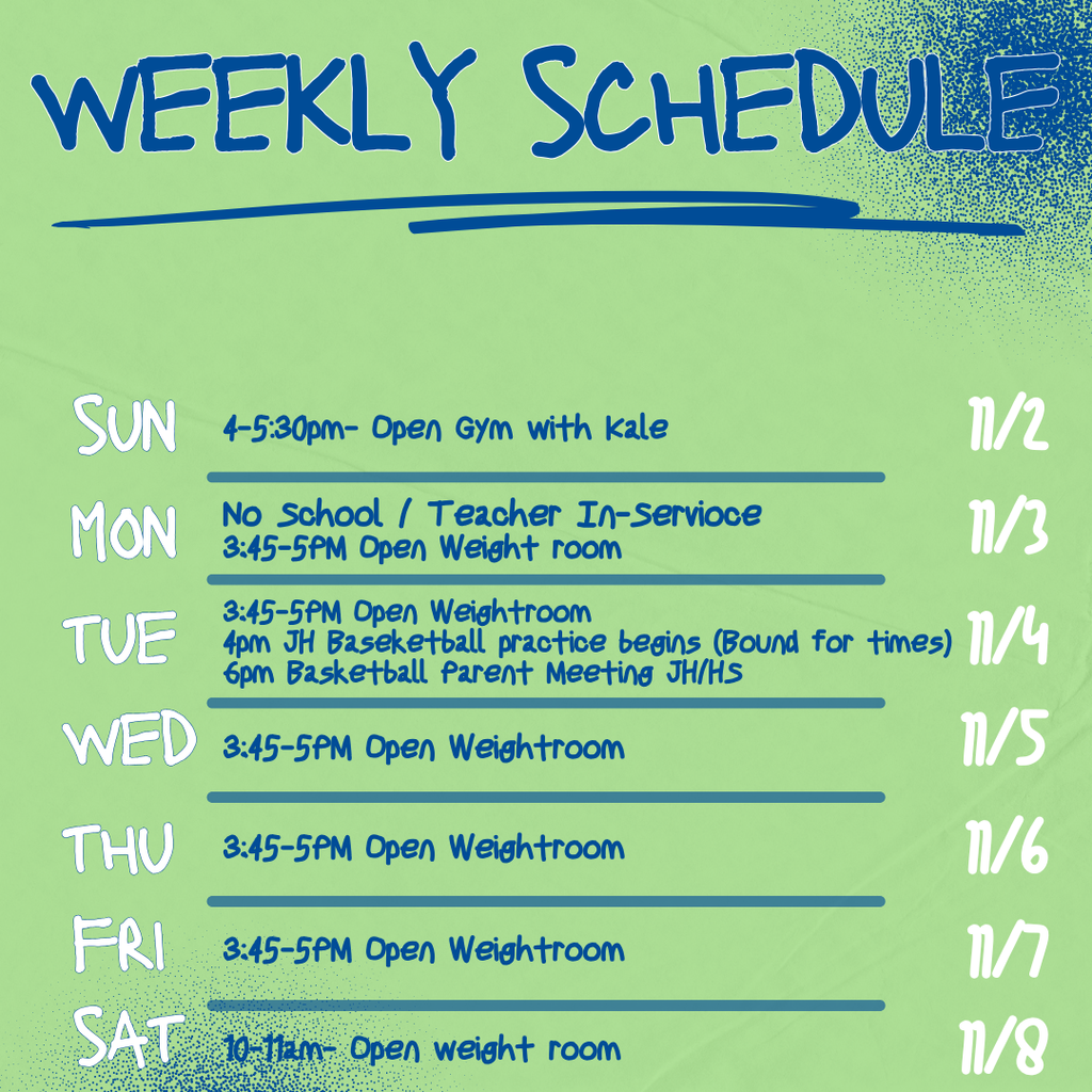 Weekly events 