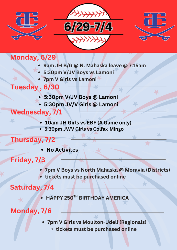 Weekly events 