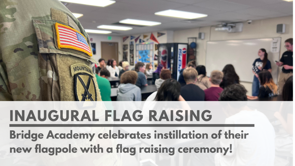 Inaugural Flag Raising - Bridge Academy celebrates instillation of their new flagpole with a flag raising ceremony!