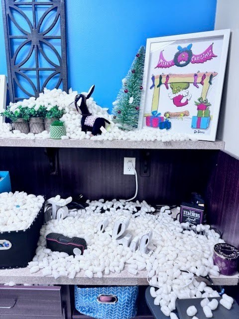 Ms. Stokesberry, Principal of Morningside Elementary, She quickly learned that retaliation can be swift and severe as her office was covered in snow.