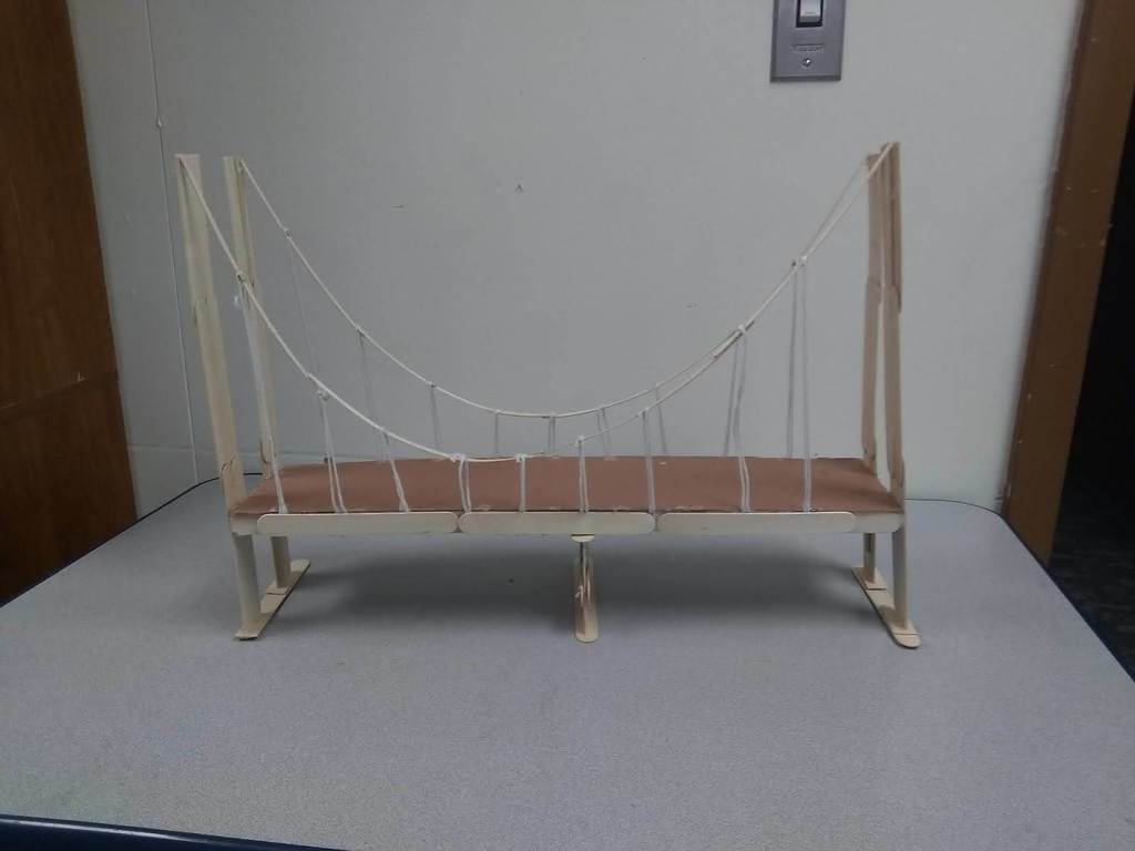 Bridge Acadamy students try out different materials to create bridges.