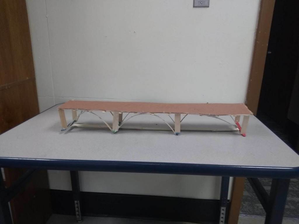 Bridge Acadamy students try out different materials to create bridges.