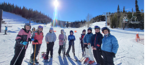 O'Keary Middle school students skiing.