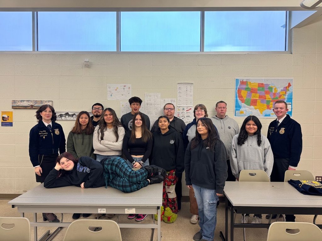 CRHS Ag students were visited by officers of the FFA