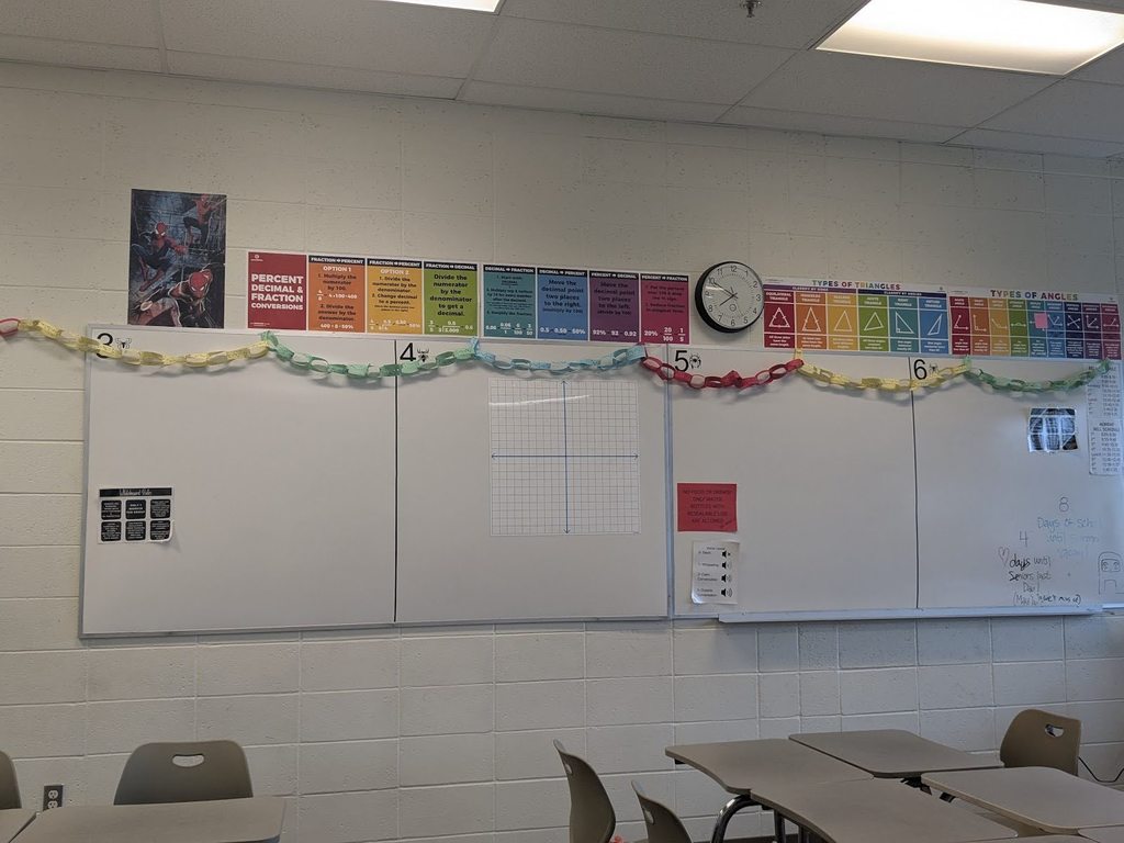 🎉 Algebra with a twist at Canyon Ridge High School! Ms. English’s Algebra I students tackled quadratic equations using the Quadratic Formula—and turned their solutions into colorful paper chain links! 📐✂️ Now their hard work decorates the classroom, linking math and creativity one solution at a time. 💡🔗 #MathInAction #QuadraticFormula #CanyonRidgePride