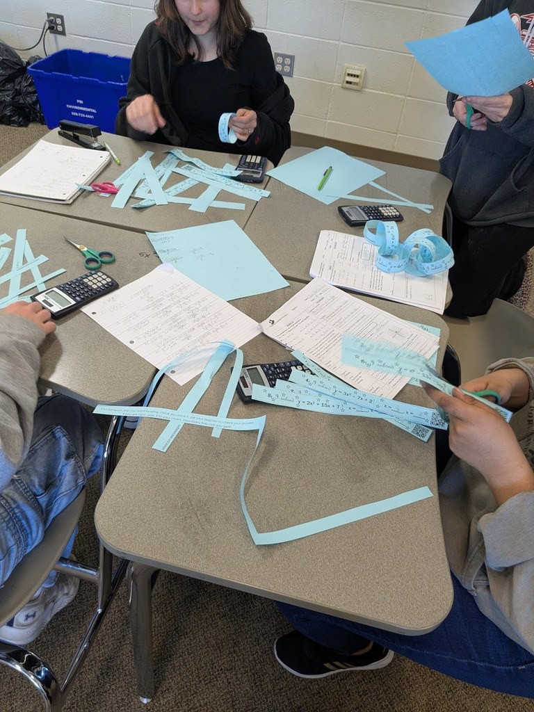 🎉 Algebra with a twist at Canyon Ridge High School! Ms. English’s Algebra I students tackled quadratic equations using the Quadratic Formula—and turned their solutions into colorful paper chain links! 📐✂️ Now their hard work decorates the classroom, linking math and creativity one solution at a time. 💡🔗 #MathInAction #QuadraticFormula #CanyonRidgePride