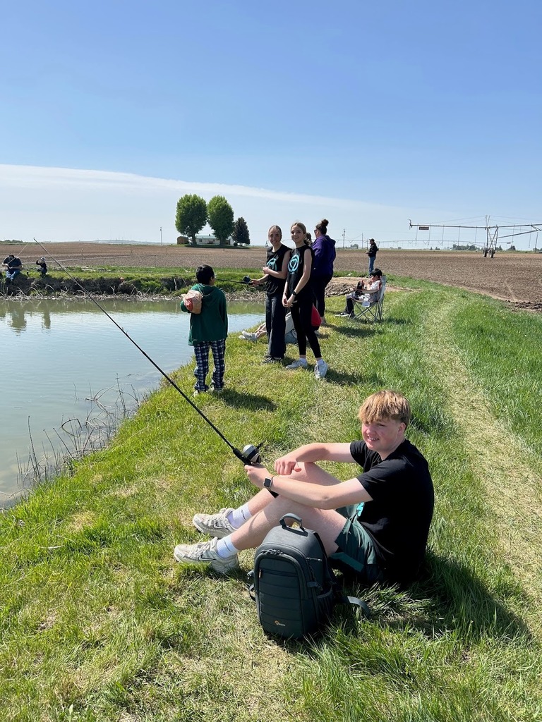 CRHS Students fishing at Martin's Farm Pond.
