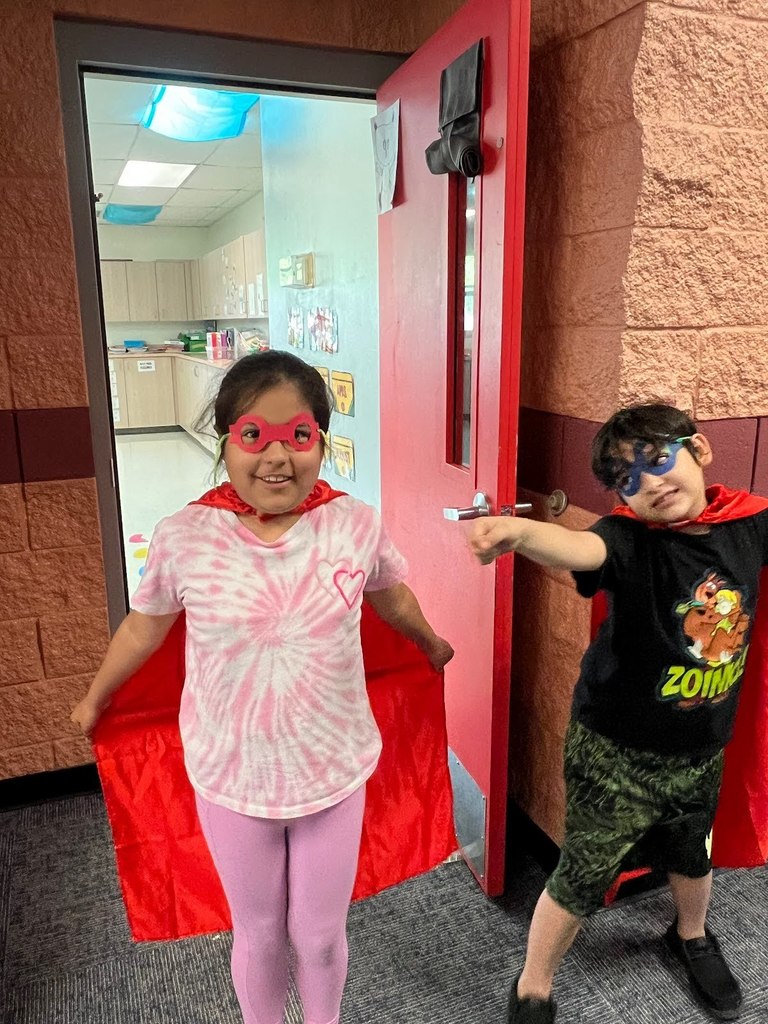 Oregon Trail students dressed up as superhero's for the final ISIP of the year.