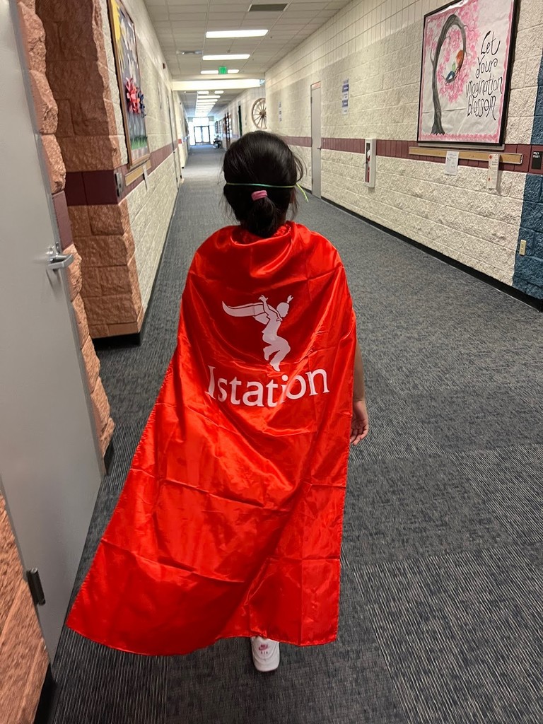 Oregon Trail students dressed up as superhero's for the final ISIP of the year.