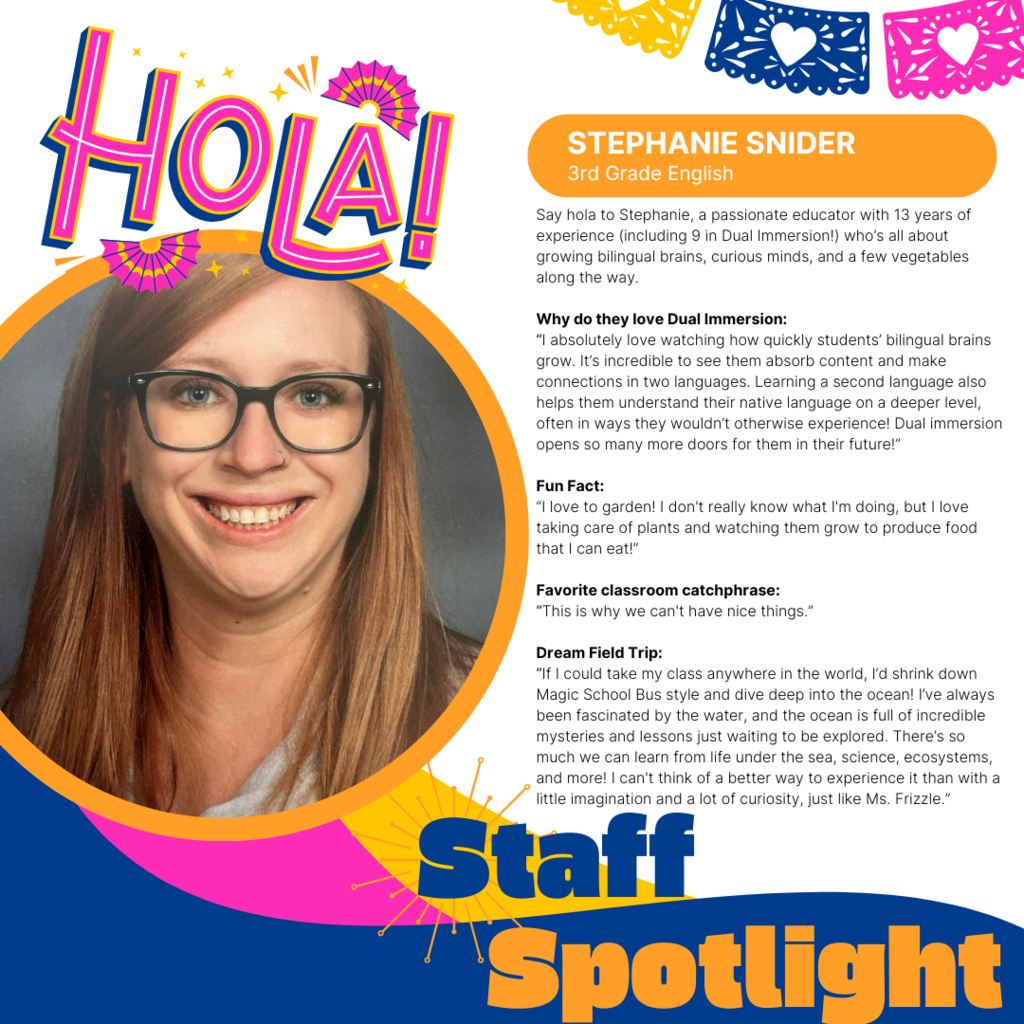 Stephanie Snider Dual Immersion teacher at Bickel Elementary